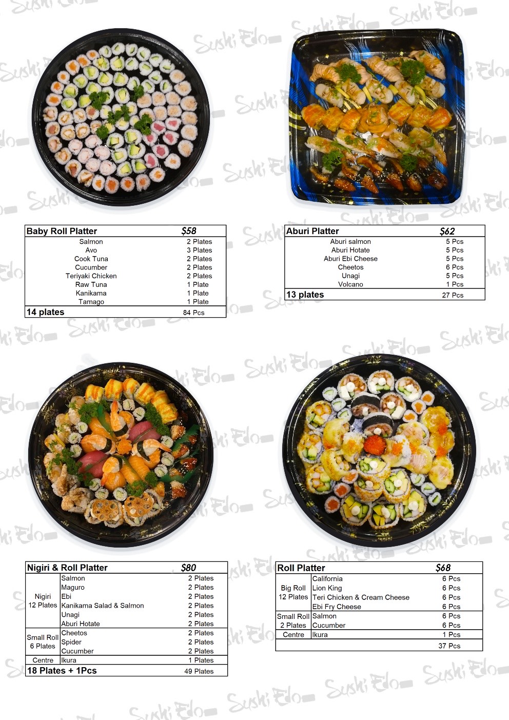 Sushi Edo Cannon Hill Menu Takeout in Brisbane, Delivery Menu & Prices